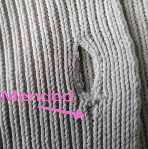 Liz Claiborne Mended XL white sweater - Picture 4 of 10